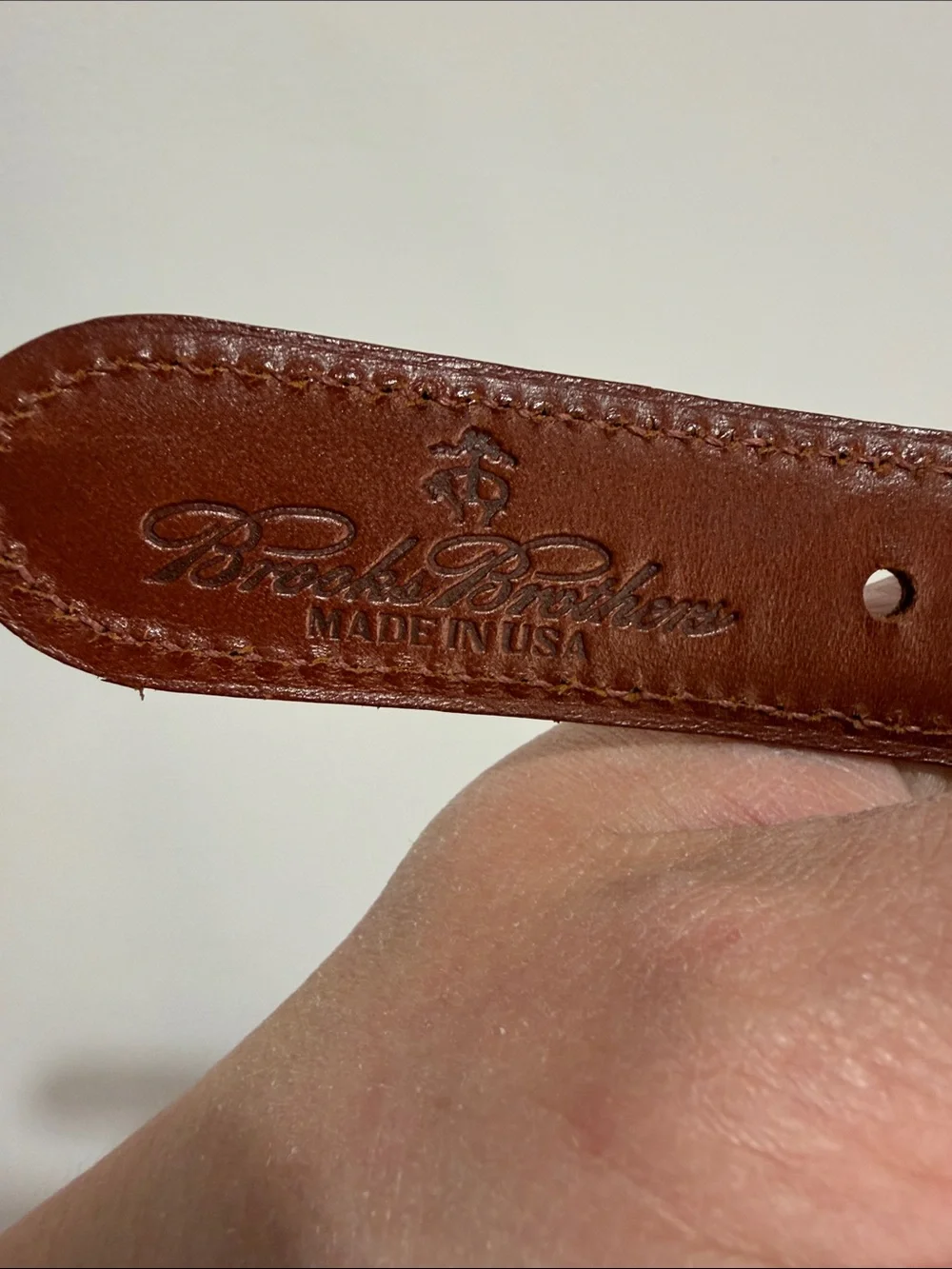 Brooke's Brothers Men's Embroidered Belt Size 38? Sailboat Anchor Preppy Frat